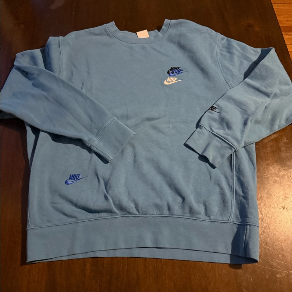Nike Men's Sky Blue Crewneck Sweater